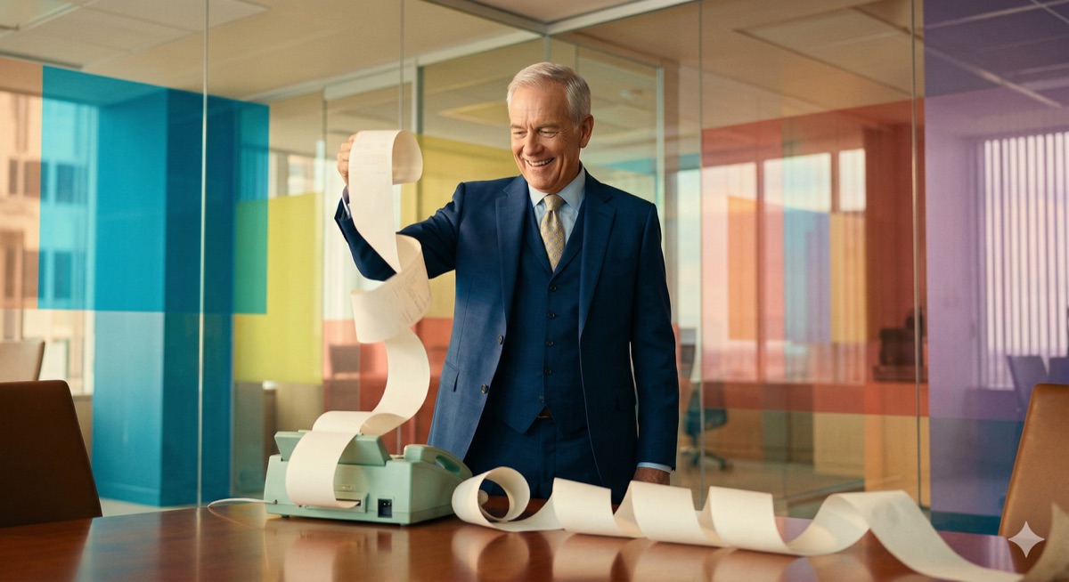 Board member delighted to receive a fax transmission